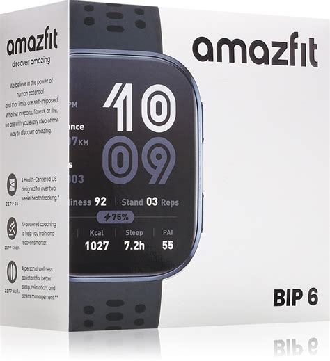 Schermata di un Amazfit Bip 6 con dati fitness