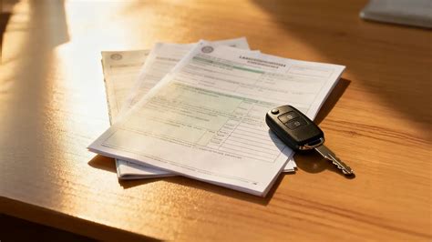 Concessionario che gestisce documenti per auto usata