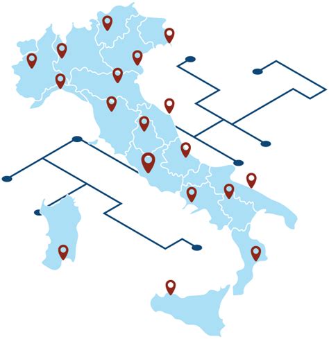 Mappa delle consegne dei corrieri nazionali