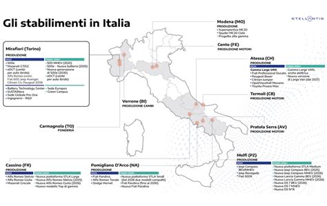 Mappa degli stabilimenti Olivetti in Italia e nel mondo