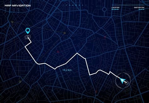 GPS tracking interface on a car screen