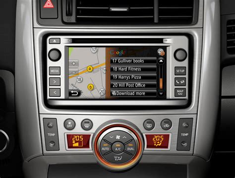 Screenshot del sistema Toyota Touch & Go con opzioni Bluetooth