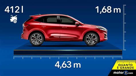 Schema comparativo delle dimensioni delle generazioni di Ford Kuga