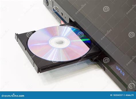 Immagine di un lettore DVD con un disco riscrivibile inserito