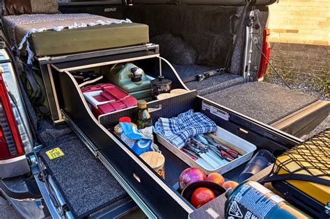 Storage compartments in a truck cabin