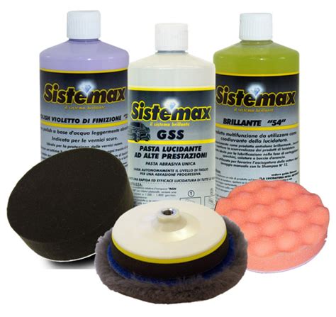 Kit di lucidatura auto con paste abrasive e lucidanti
