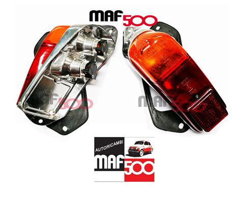 Tavola comparativa dei fanali posteriori Fiat 500 d'epoca