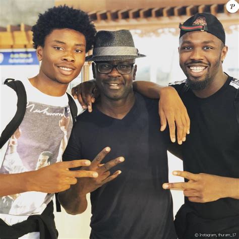 Lilian Thuram con i suoi figli Marcus e Khéphren