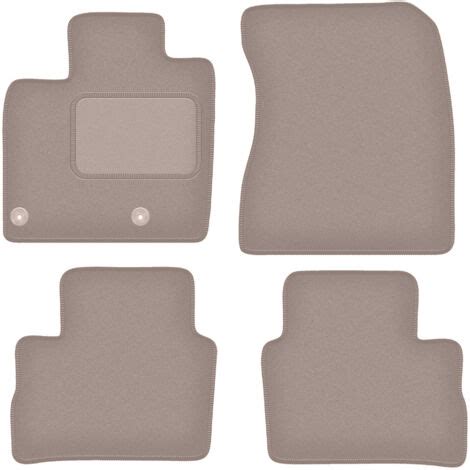 Tappetini beige in velluto per Nissan Qashqai J12, dettaglio bordi