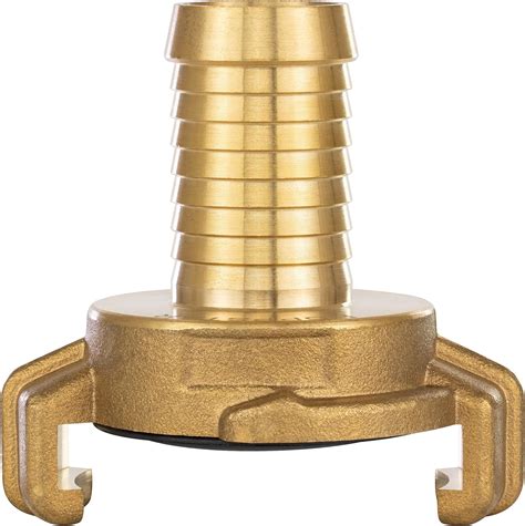 Primo piano di un connettore rapido per tubi del gasolio con gancetto visibile
