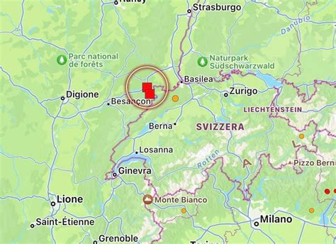 Mappa che mostra la vicinanza tra Varese e il confine svizzero