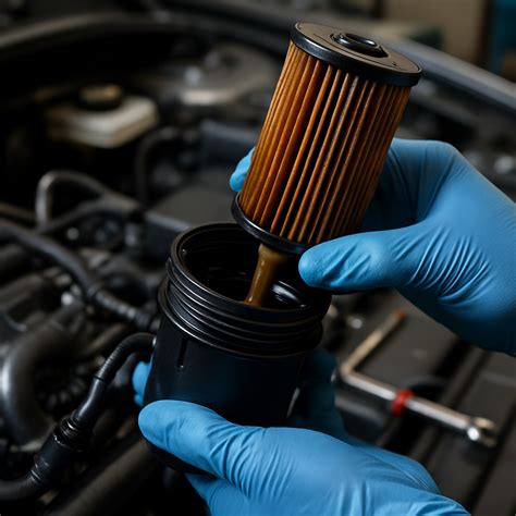 Immagine di un filtro del carburante sporco