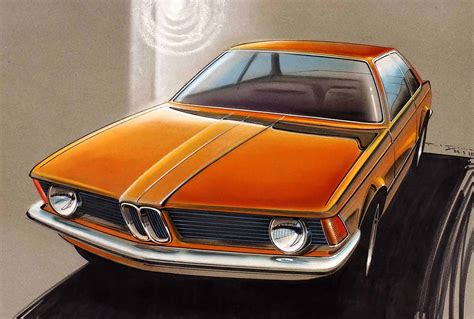 Schizzi di design BMW E24 di Paul Bracq