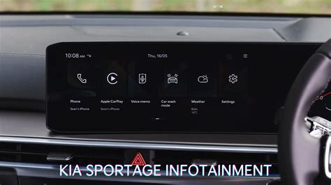 Kia Sportage infotainment system showing music playback