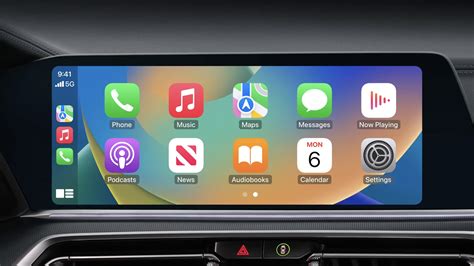 Apple CarPlay interface on car display