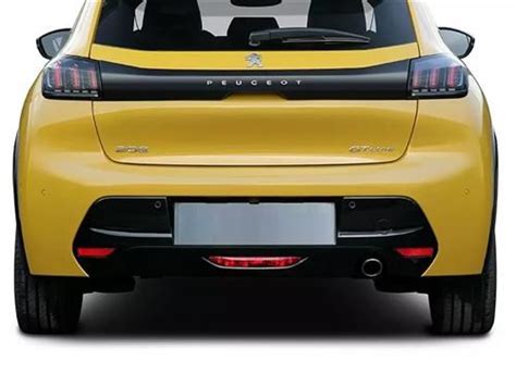 Paraurti posteriore Peugeot 208 GTi con diffusore in nero lucido