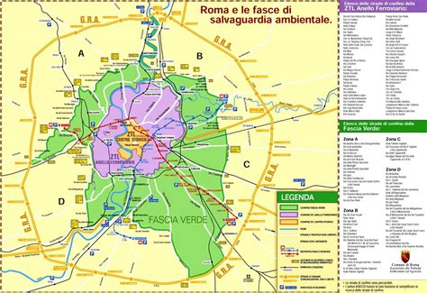 Mappa parcheggi Roma con indicazione metro e ZTL