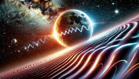 Rappresentazione artistica di onde gravitazionali che si propagano nello spazio