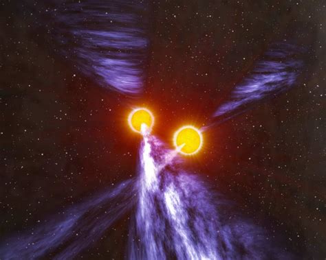 Rappresentazione artistica di un sistema binario di pulsar