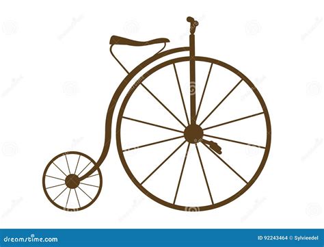 Illustrazione storica di un velocipede con targa comunale