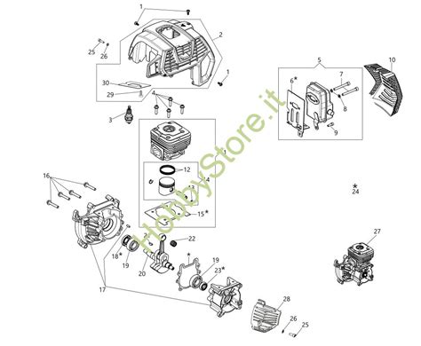 Componenti motore decespugliatore