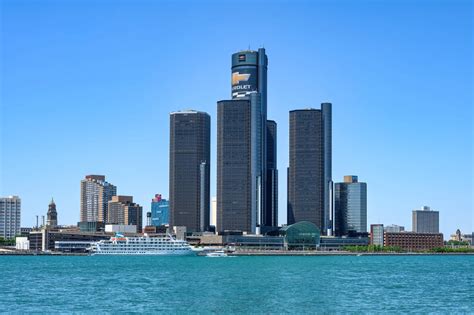 Skyline di Detroit con il Renaissance Center