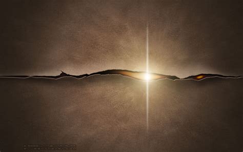 Rappresentazione di una crepa con luce che filtra