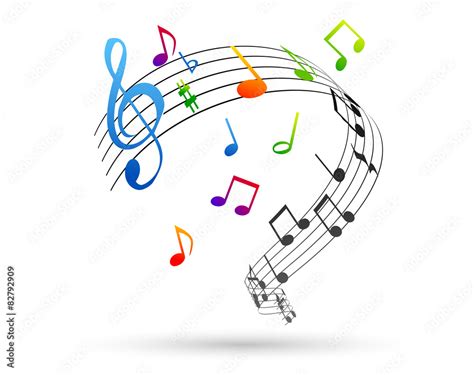 Immagine stilizzata di note musicali che danzano