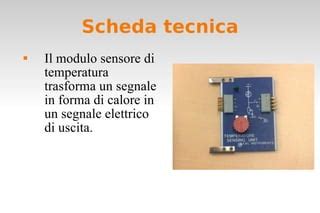 scheda tecnica sensore temperatura