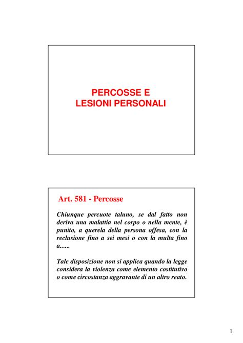 Diagramma che illustra la differenza tra percosse e lesioni personali