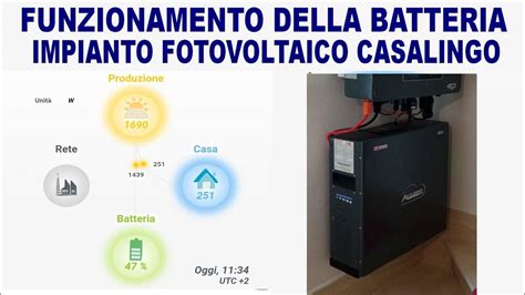 pannello informativo sulle diverse modalità di scarica delle batterie gestite dall'inverter
