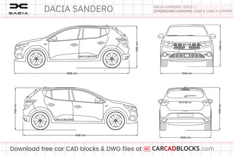 Dacia Sandero in un contesto architettonico CAD