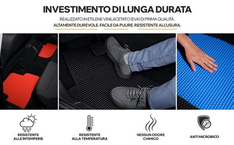 Particolare di un tappetino auto con superficie antiscivolo