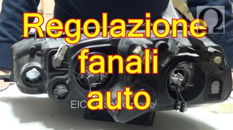 Schema regolazione altezza fari con vite