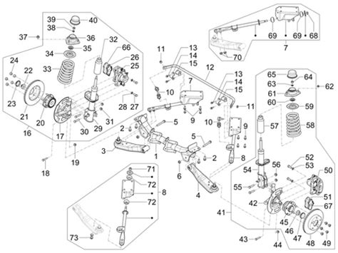 Diagramma esploso di un sistema di sterzo con codici articolo