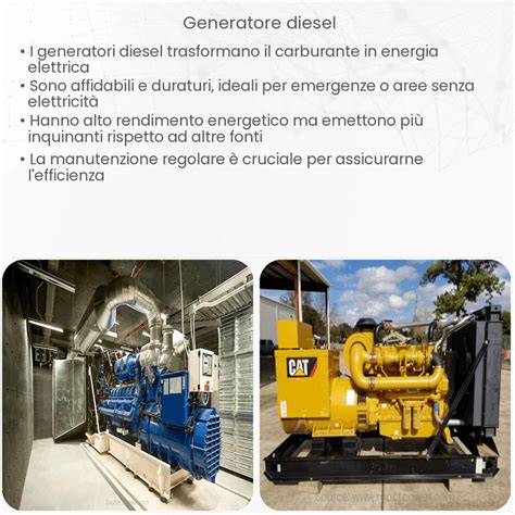 Generatore diesel Volvo in funzione