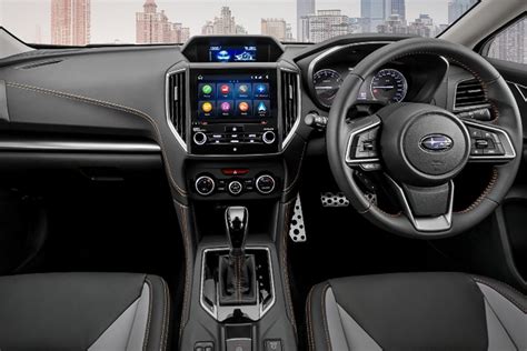 Subaru XV interior dashboard with CVT shifter
