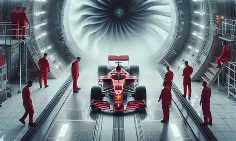 Monoposto di Formula 1 in galleria del vento
