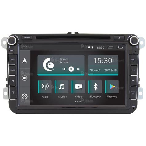 Autoradio Volkswagen moderna con display touchscreen