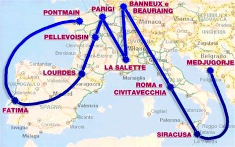 Mappa delle apparizioni mariane nel mondo