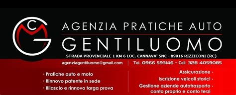 Un'agenzia di pratiche auto con logo