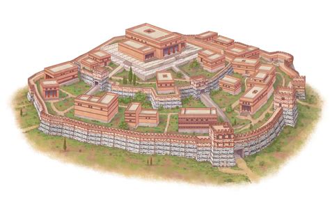 Illustrazione della città di Troia nell'antichità