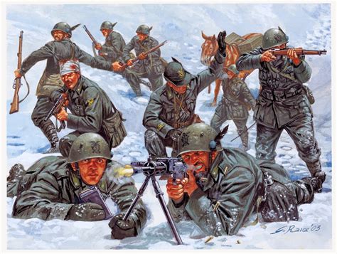 Alpini in marcia sul fronte russo