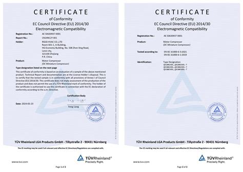 Certificazione TÜV Rheinland