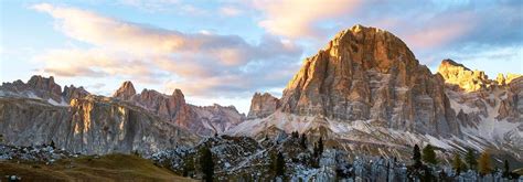 Panorama di Cortina d'Ampezzo con le Tofane