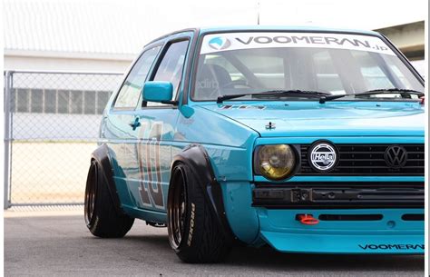 Kit widebody Voomeran per Volkswagen Golf Mk2 installato