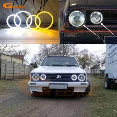 Faro anteriore con anelli halo per Volkswagen Golf Mk2