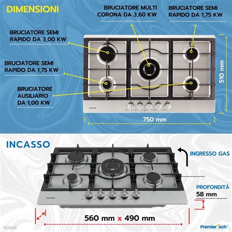 Componenti interni di un piano cottura a gas