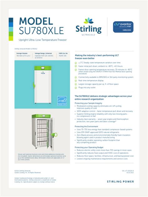 Congelatore Stirling Ultracold SU780XLE
