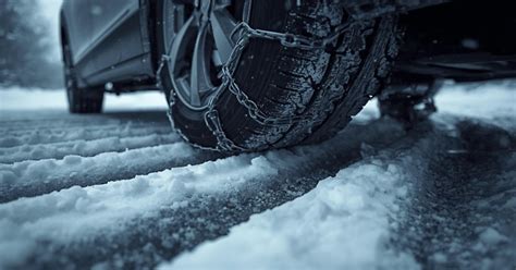Auto con pneumatici invernali su strada innevata